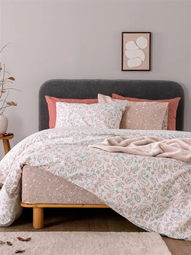 Σετ Παπλωματοθήκη Υπέρδιπλη Flannel Beauty 240x250 FB0247 Υπέρδιπλες