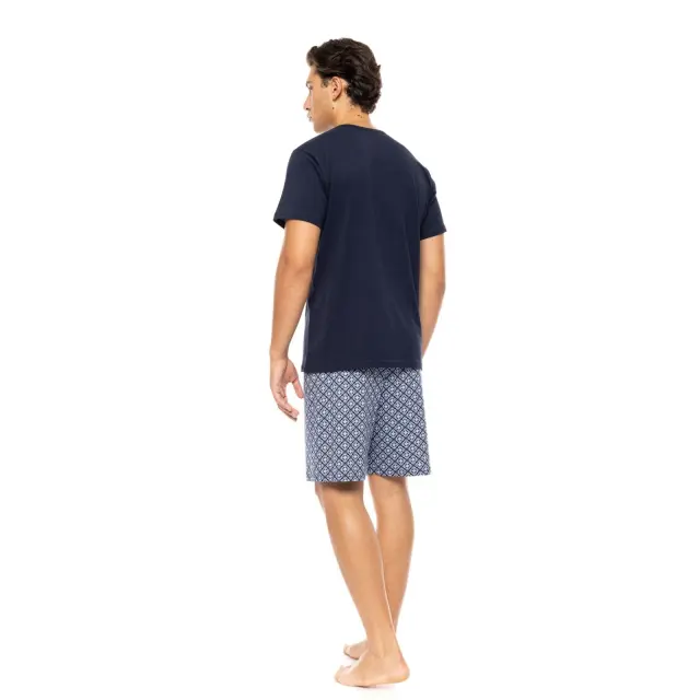 Ανδρική Πυτζάμα 3 τεμαχίων Navy Botany S-M562 Yacht Blue Ulisse 2