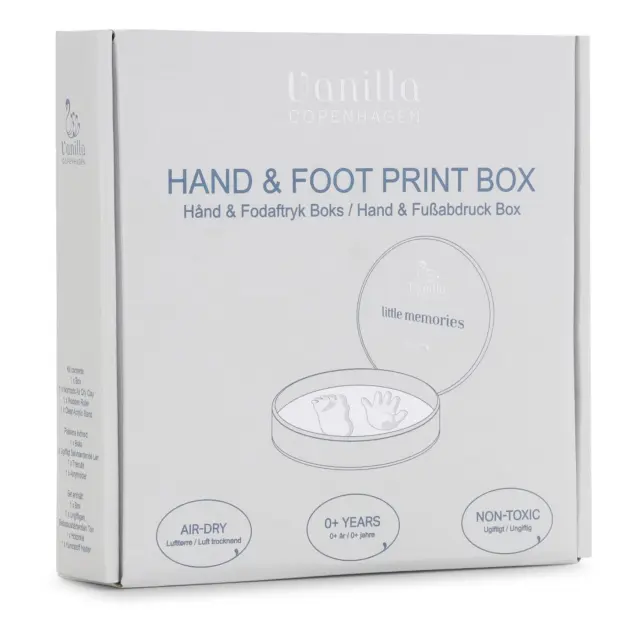 Vanilla Copenhagen - Hand & Foot Print - Silver and white - One size (5001620501) - Baby and Children