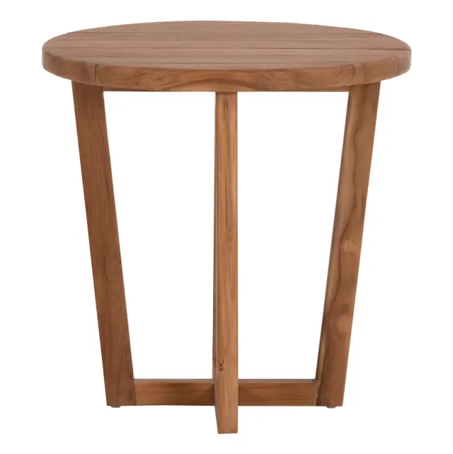 ΤΡΑΠΕΖΙ ΜΕΣΗΣ ΣΤΡΟΓΓΥΛΟ FB96650 ΞΥΛΟ TEAK ΦΥΣΙΚΟ Φ65x65Υεκ. 3
