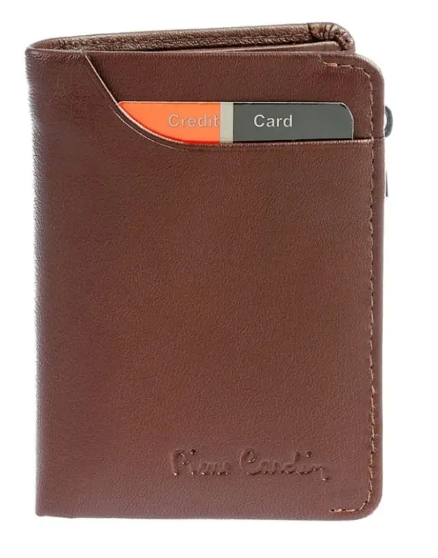 δερμάτινο πορτοφόλι Pierre Cardin, καφέ,tilak70 2421
