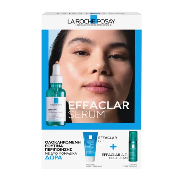 La Roche Posay Promo Effaclar Serum Ορός κατά των Eπίμονων Aτελειών, 30ml, Δώρο Effaclar Gel, 50ml & Effaclar A.Z Gel-Cream, 3ml, 1σετ