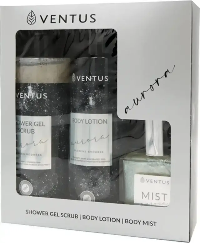 Ventus Aurora Gift Set Σετ Περιποίησης Σώματος Shower Gel 300ml & Body Lotion 250ml & Body Mist 50ml