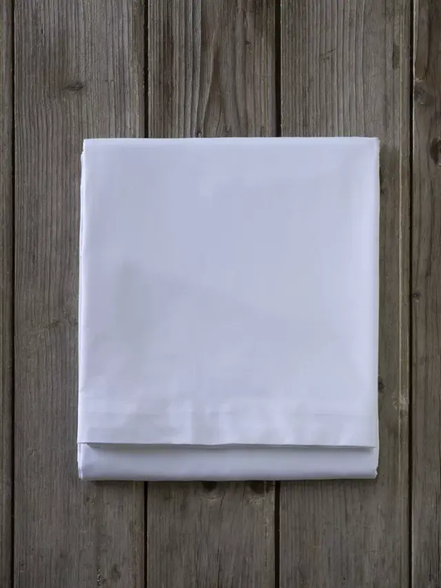 Σεντόνι Polycotton Percale, 250 T.C. Λευκό Ημίδιπλο 180x300