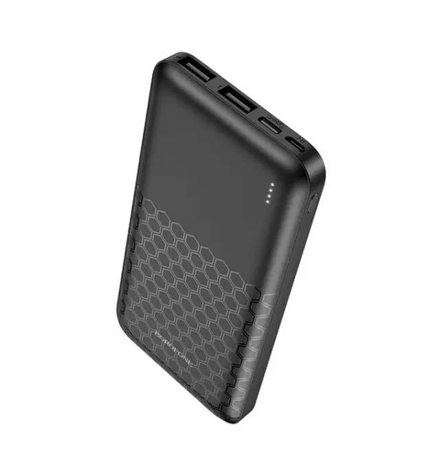 Borofone Dual Output Power Bank 10000mAh με 2 Θύρες USB-Α Μαύρο DBT15