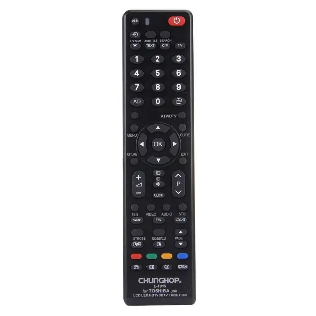 Τηλεχειριστήριο Για Τηλεοράσεις Toshiba LDC LED CHUNGHOP E-T919 Άμεσης Χρήσης Χωρίς Προγραμματισμό