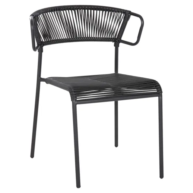 ΚΑΡΕΚΛΑ FB96053.02 ΜΕΤΑΛΛO KAI ΣΥΝΘΕΤΙΚΟ RATTAN ΣΕ ΜΑΥΡΟ 54x62x80Υεκ