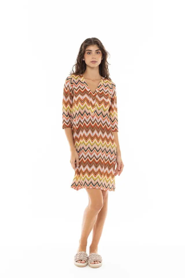 B415 - Type - BEACHWEAR EMBRODERY RAINBOW - XXL