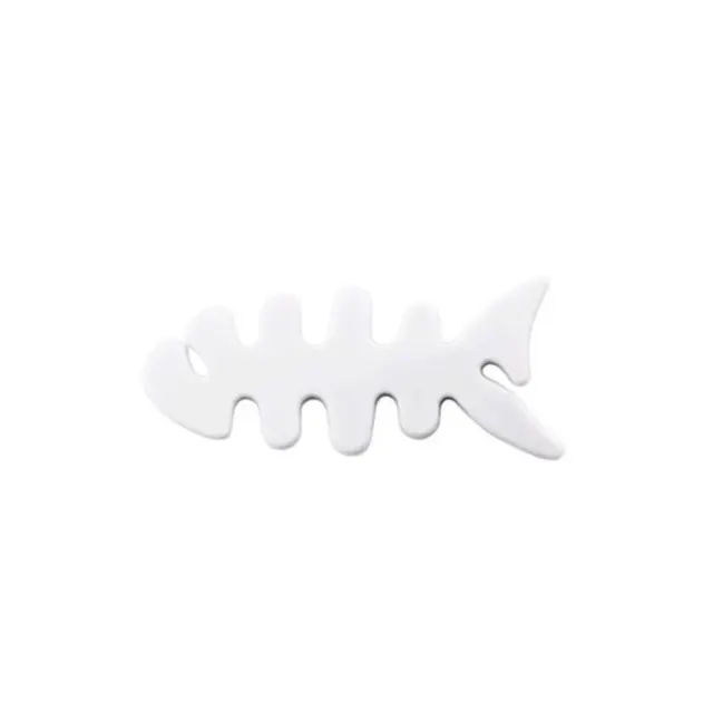 Fish Shaped Headphone Cable Wrap White