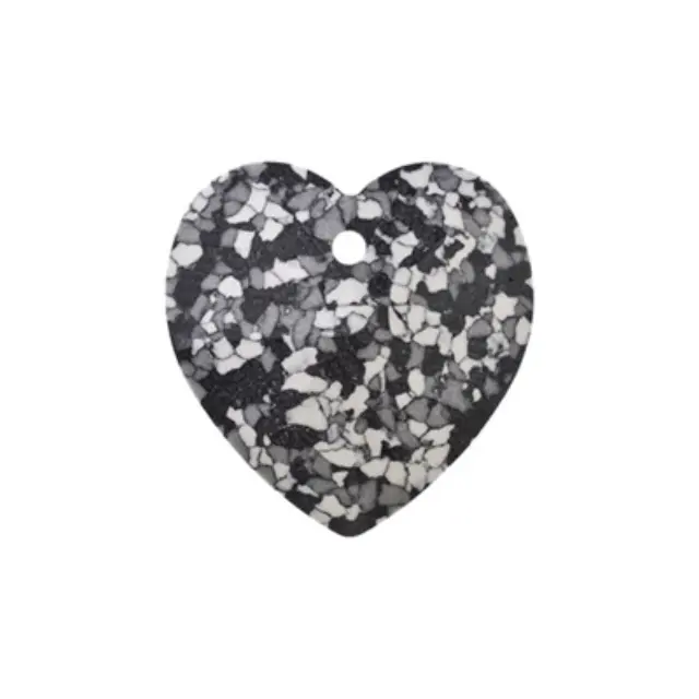 Swarovski 6228 XILION Heart Pendant 14.4x14mm Marbled Black - 2τεμ