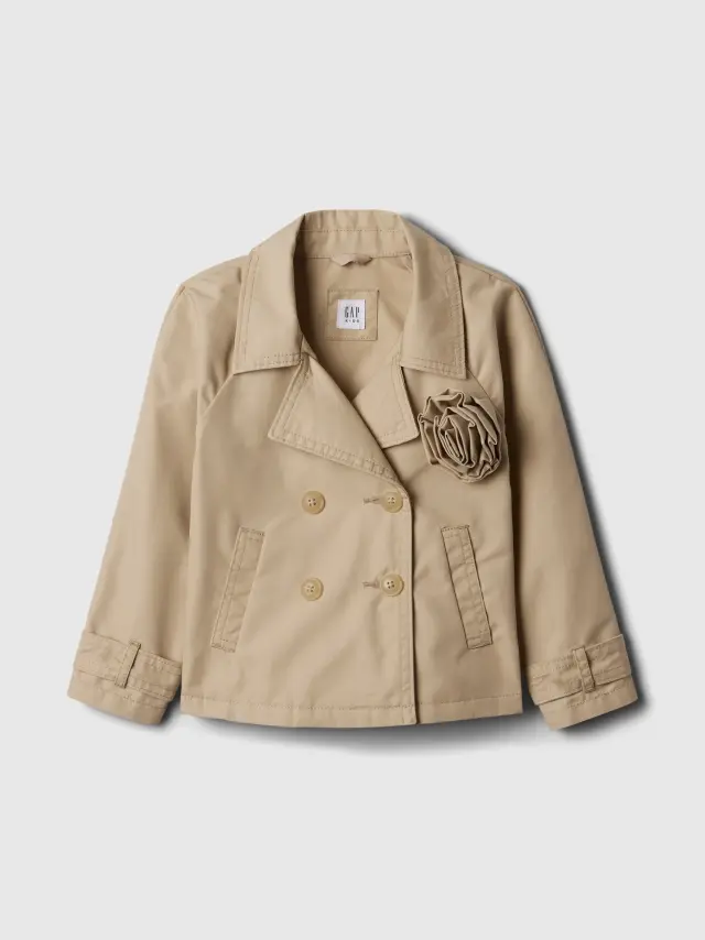 Μπεζ babyGap Trench Καπαρντίνα wicker beige - 5YRS