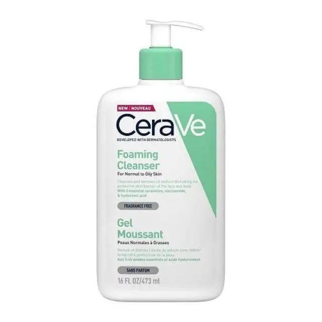 CeraVe Foaming Cleanser Αφρίζον Gel Καθαρισμού για Πρόσωπο και Σώμα με Υαλουρονικό Οξύ, Ceramides και Νιασιναμίδη, 473ml