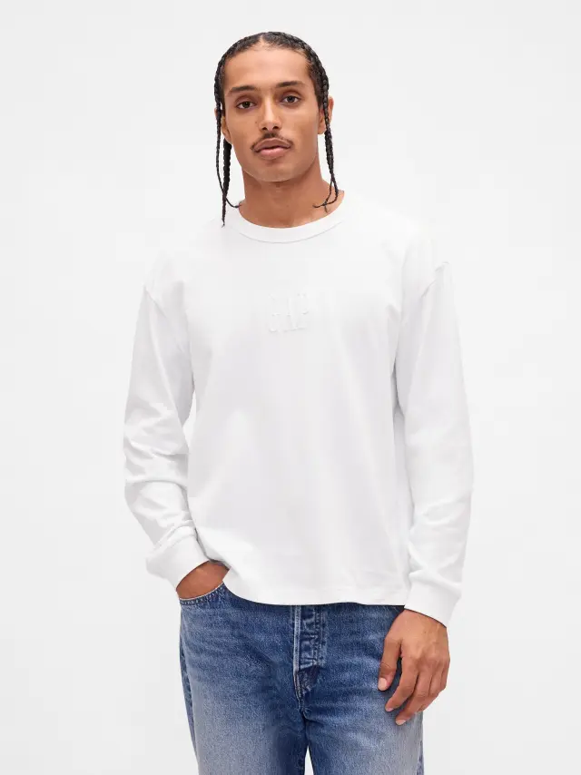 Gap Logo Μπλούζα OPTIC WHITE V6 - XL