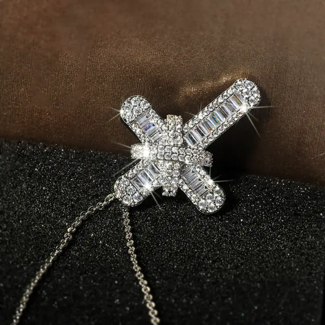 Ghetto Crucifix Shape 3A Zircon Necklaces for Women s 2