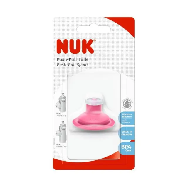 Nuk Ανταλλακτικό Στόμιο Σιλικόνης Push Pull Ροζ