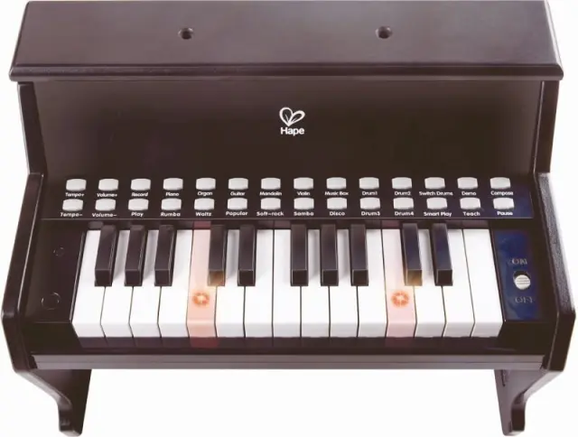 Hape Learn With Lights Piano,Black - Ηλεκτρικό Πιάνο Για Εκμάθηση Με Φωτιζόμενα Πλήκτρα