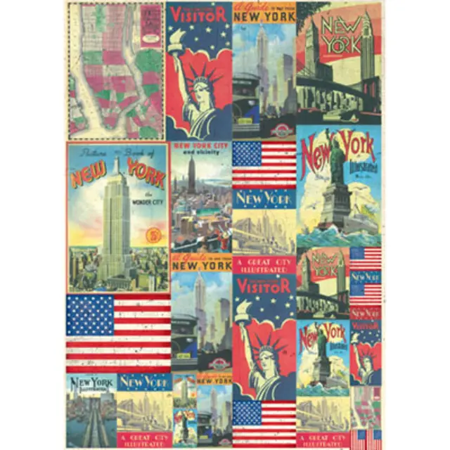 Φύλλo Polyester Felt - 50x70cm - New York Postcards - 1mm - 1τεμ