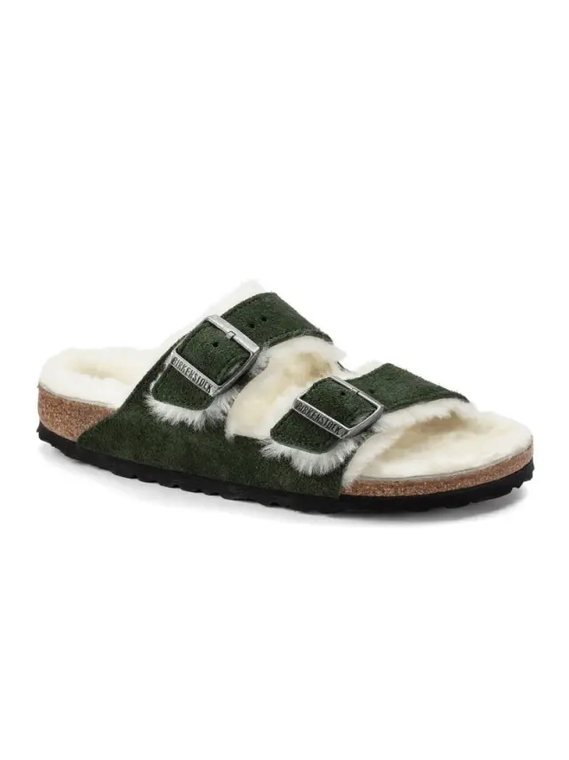 Birkenstock Πέδιλα Γυναικείο δέρμα suede Πράσινο BIR/ARIZONA SHEEP 1021585 GREEN - 37 2