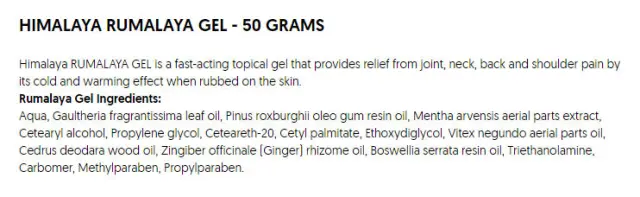Himalaya Rumalaya Gel 2