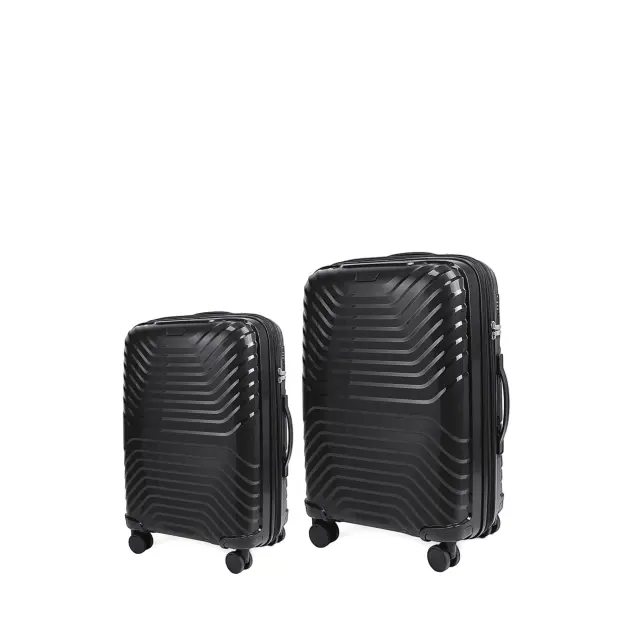 Σετ Βαλίτσες Cardinal 7000 καμπίνας μεσαία 56,5x24,5x37 cm + 66,5x27,5x45 cm μαύρο - Small