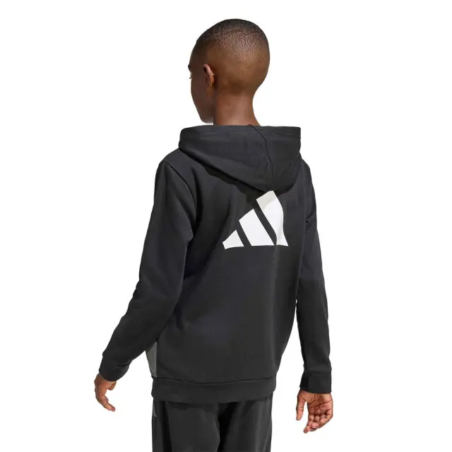 adidas Sportswear Kids Color Block Fleece Hoodie Μαύρο KB9551 (adidas Sportswear) 2