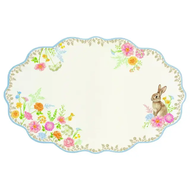 Easy Life Πιατέλα Πορσελάνης Πασχαλινή Très Jolie 32x21cm Πολύχρωμη