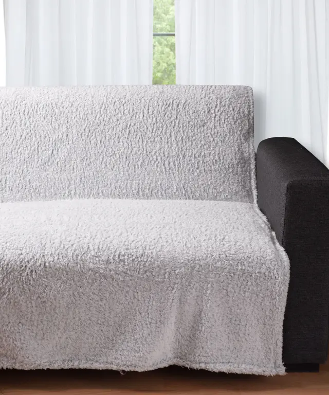 Διακοσμητικό fleece ριχτάρι 033 (150cm x 200cm) silver - -