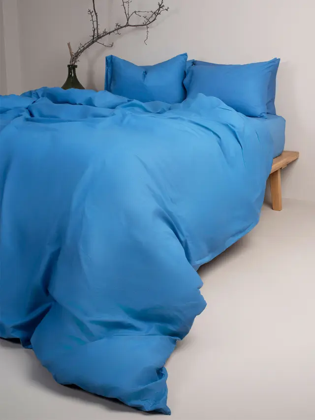 Σετ Σεντόνια Cotton Feelings 104 Blue Διπλό (200x270) Sunshine