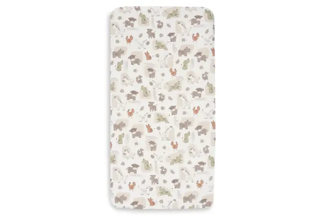 Jollein: Fitted Sheet - Jersey - Barn Buddies σεντόνι κούνιας με λάστιχο 70/75x140/150cm 3