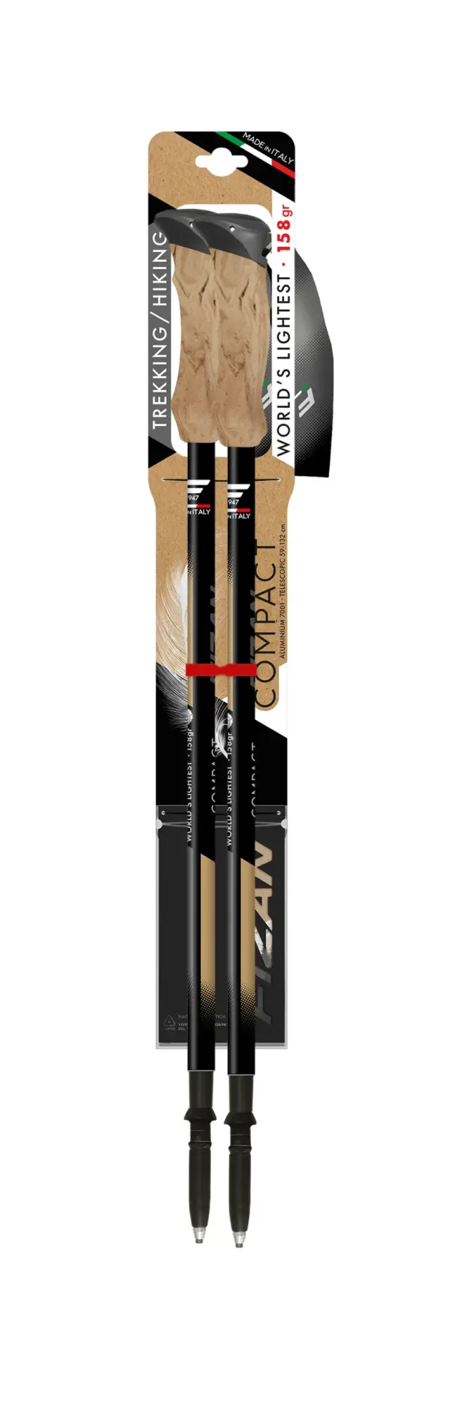 Fizan Compact Tech Τηλεσκοπικά Μπατόν Πεζοπορίας Beige - 100.471 3