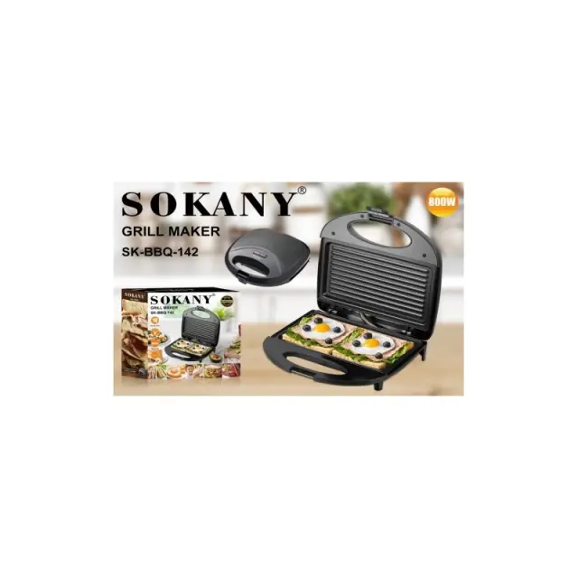 Sokany Ηλεκτρική Τοστιέρα-Ψησταριά 1400W SK-903 (4 τοστ)