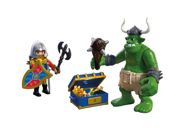 Playmobil 72116 - Knights Λεοντόκαρδος Ιππότης και Τρολ με θησαυρό