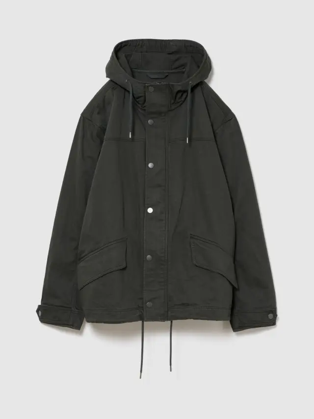 Ανδρικό Oversized Μπουφάν Utility Tweed green