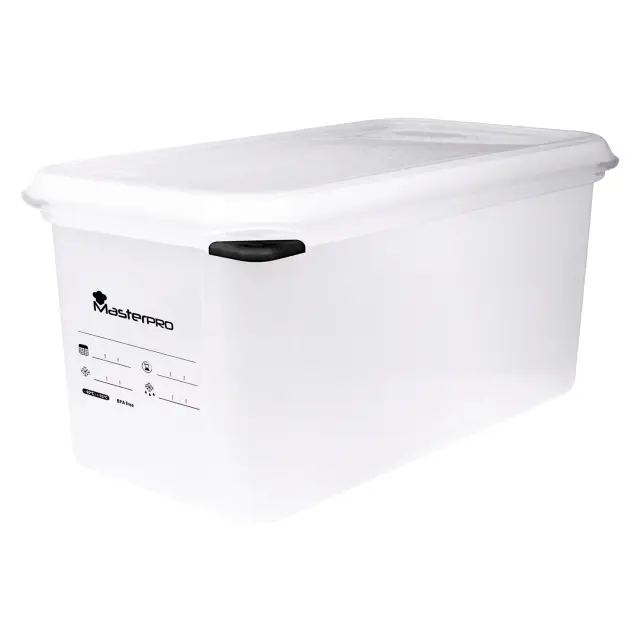 Master Pro Foodies Πλαστικό Δοχείο Τροφίμων με Καπάκι 4000ml