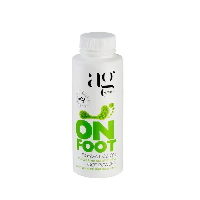 AgPharm On Foot Powder Πούδρα Ποδιών με Tea tree & Aloe Vera 100ml