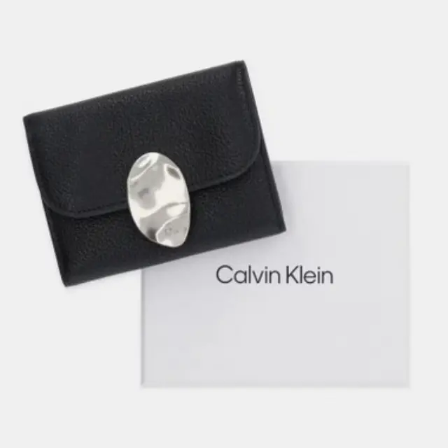 Calvin Klein Μικρή Θήκη για Κάρτες Stone Lock Slouchjy RFID από Φυσικό Δέρμα Μαύρη 3