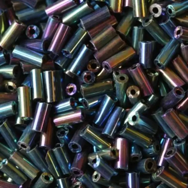 Χάντρα Glass Tubes Rainbow Navy Mix 4.5mm - 20gr