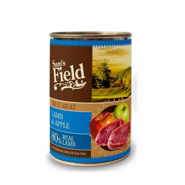 Sam's Field Κονσέρβα Σκύλου Adult Lamb & Apple 400gr Μονόχρωμο