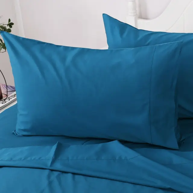 Σετ Σεντόνια 165x200+37 Υπέρδιπλα Beauty Home 4 Seasons 12000 Petrol Με Λάστιχο100% Βαμβακοσατέν 2