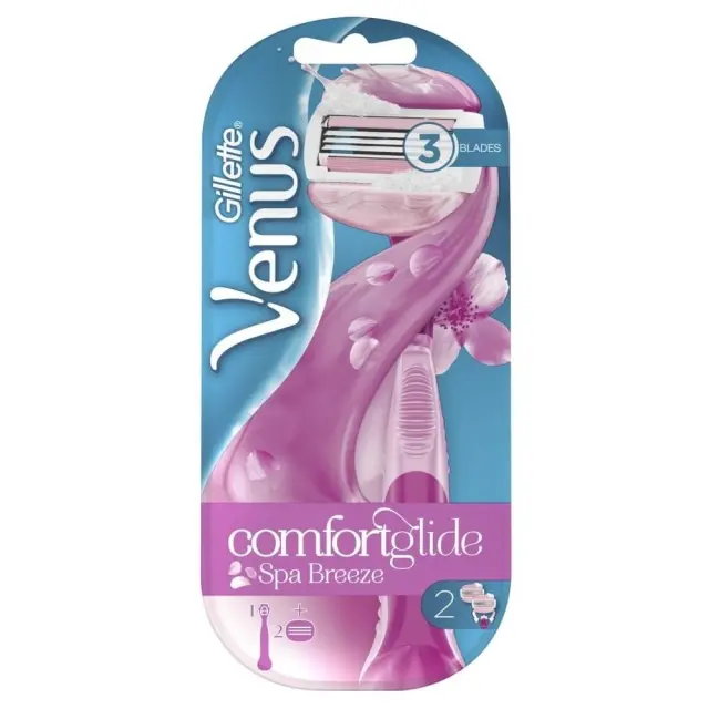 Gillette Venus ComfortGlide Spa Breeze Λαβή Γυναικείας Ξυριστικής Μηχανής 1τμχ & Ανταλλακτικές Κεφαλές  2τμχ 1σετ