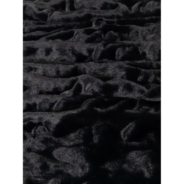 Κουβέρτα 220x240 Υπέρδιπλη 680gsm Nima Mossy 100% Πολυέστερ- Black 2