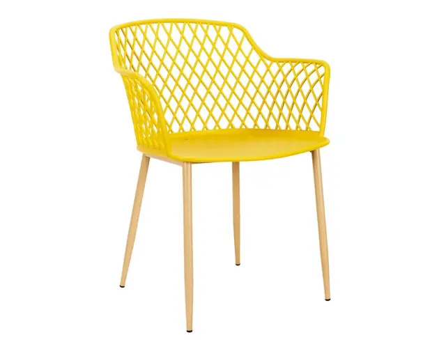 Καρέκλα κήπου Malaga Home Deco Factory με διαστάσεις 54.1x62.2x80cm - Yellow HDO2240B 2