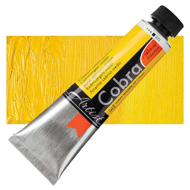 Λάδι Νερού Talens Cobra - 271 Cadmium Yellow Medium - 40ml