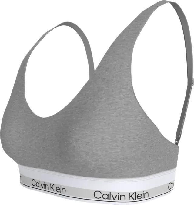 Calvin Klein Γυναικείο Μπουστάκι Lightly Lined - Icon Cotton Modal, Χρώμα Grey Heather 2