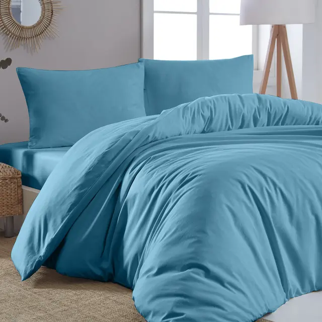 Παπλωματοθήκη 170x250 Μονή Beauty Home Art 1999 100% βαμβακερό- Πετρόλ