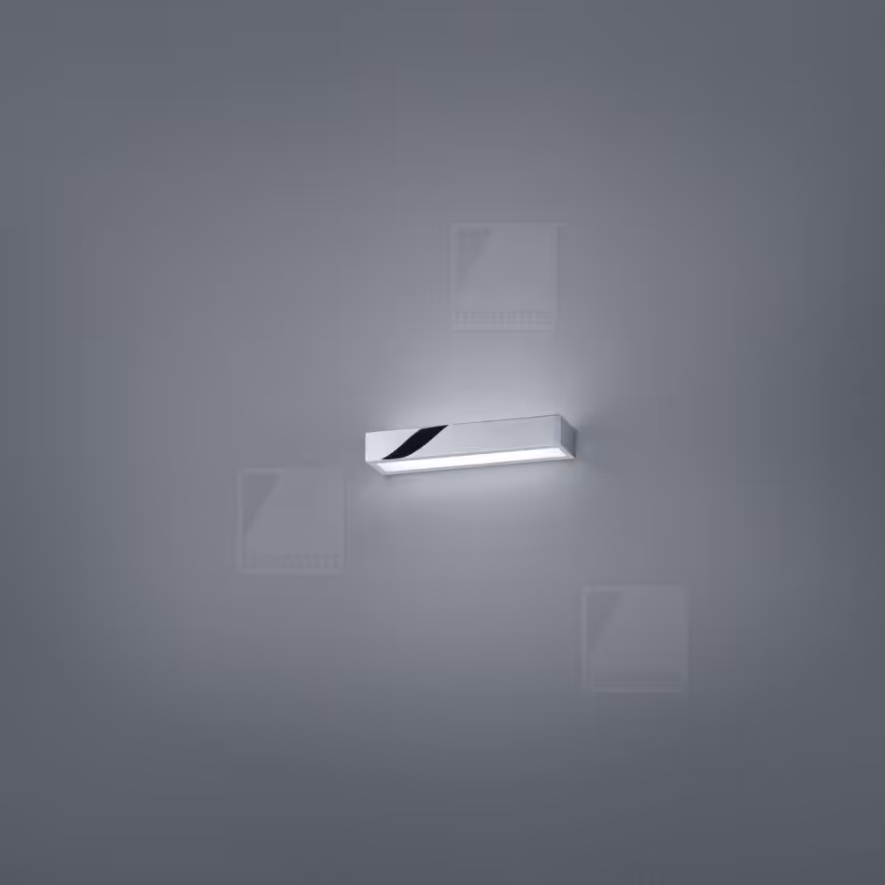 THEIA Φωτιστικό Τοίχου LED Chrome IP44 13W 2900K Χρώμιο