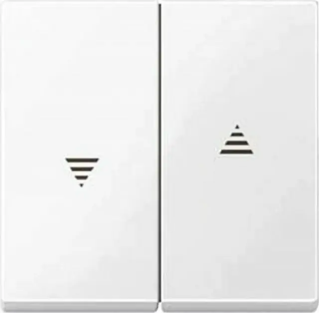 Rocker for roller shutter switch and push-button, polar white, glossy, System M