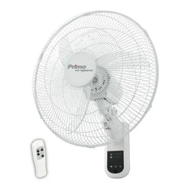 Primo 15833R Ανεμιστήρας Τοίχου 65W Διαμέτρου 45cm με Τηλεχειριστήριο Λευκός