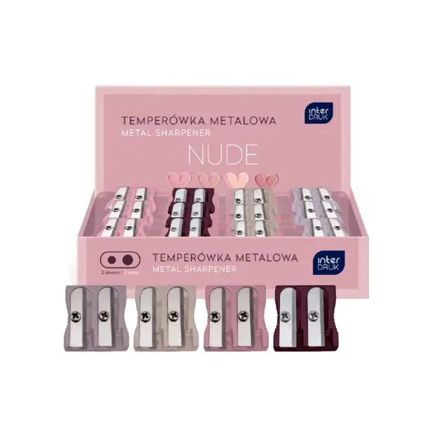 Ξύστρα Interdrunk 347619 Nude Metalic Διπλή (Διάφορα Χρώματα)/ 111346568 (INTERDRUK)