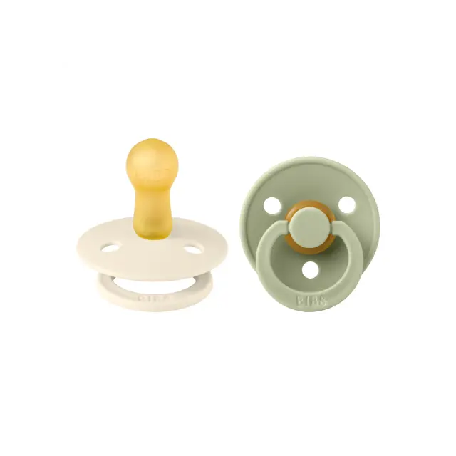 BIBS ΣΕΤ ΠΙΠΙΛΕΣ 2ΤΜΧ – COLOUR – IVORY/SAGE – ΣΤΡΟΓΓΥΛΗ No2